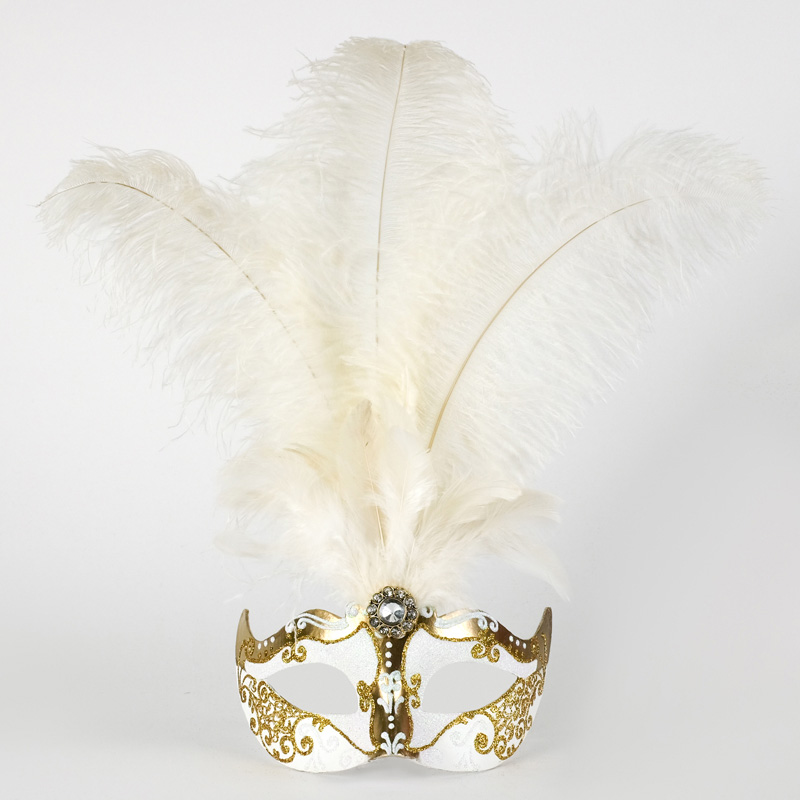 eye_mask_piume_stella_gold_white variant