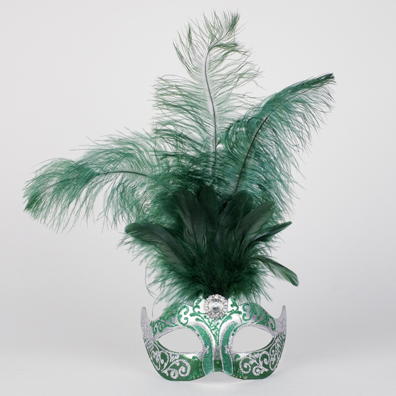 eye_mask_piume_stella_silver_green variant