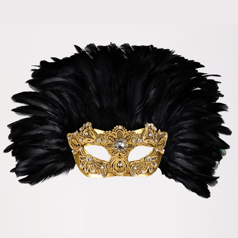 eye_mask_piume_reale_macrame_gold_black variant
