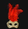 Detail eye_mask_piume_macrame_gold_red