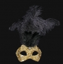Detail eye_mask_piume_macrame_gold_black