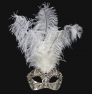 Detail eye_mask_piume_macrame_silver_white