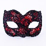 Detail eye_mask_macrame_ballo_pizzo_black_red